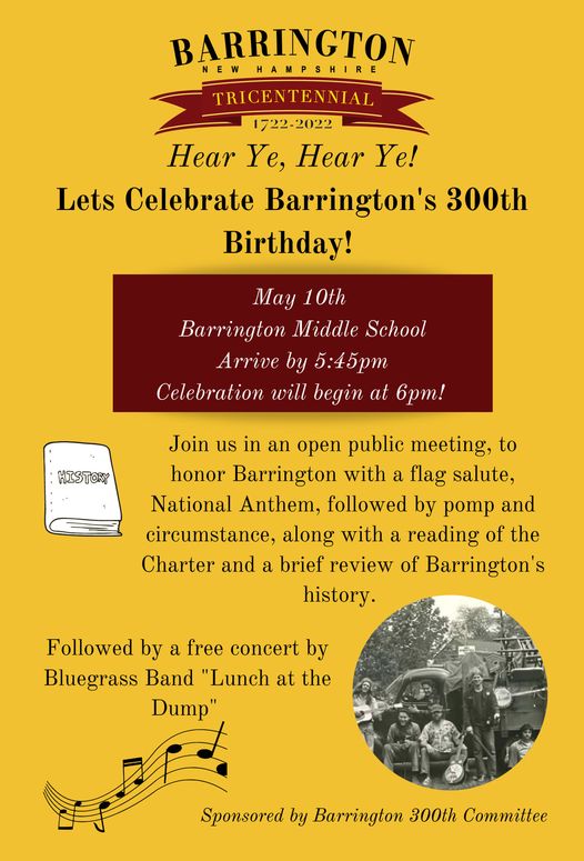 Barrington Tricentennial Celebration Information