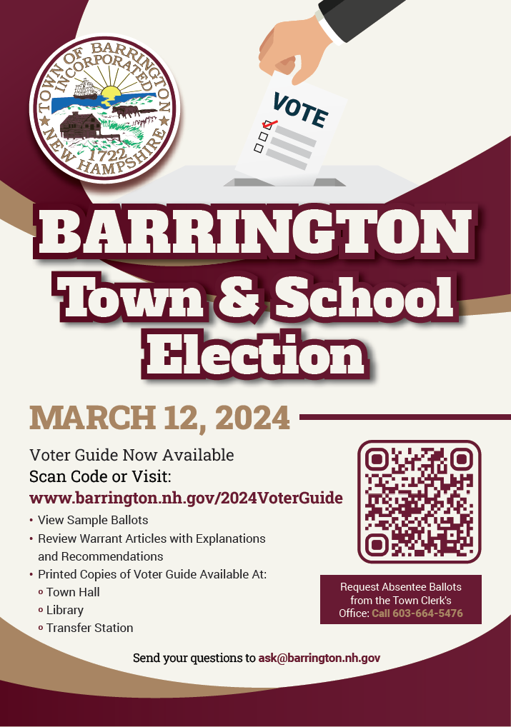 2024 Town and School Election Postcard Front