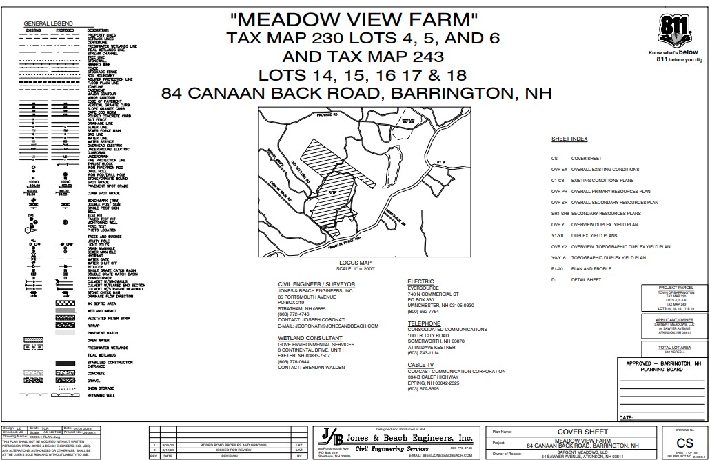 Plan Set Cover Sheet