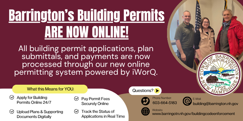 Building permits moving online via iworq in March!
